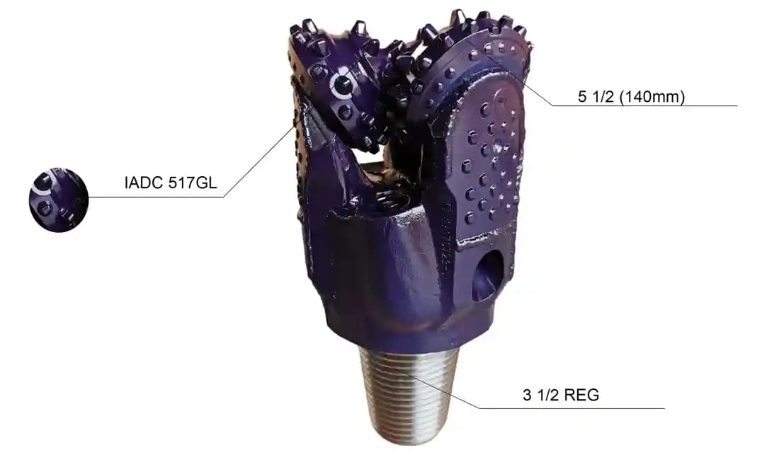  5 1/2" IADC 517 tricone bit